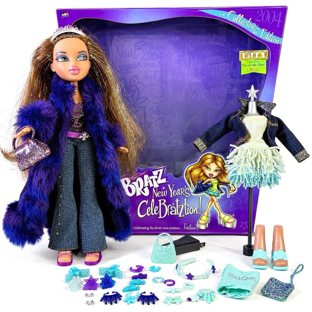 Bratz Yasmin New Year's CeleBRATZion 2004 Collector Doll Box Accessories MGA